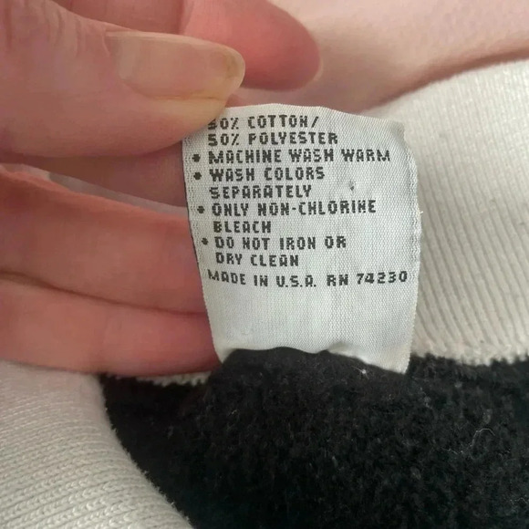 80s Granny Christmas sweatshirt polo collar puffy paint GOPHER sz XL RetRo FAB - Picture 8 of 11